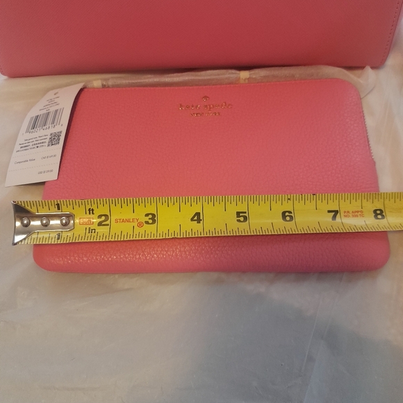 New Kate Spade Staci Medium Leather Tote & Leila 8"Med Wristlet Blossom Pink - Picture 11 of 16